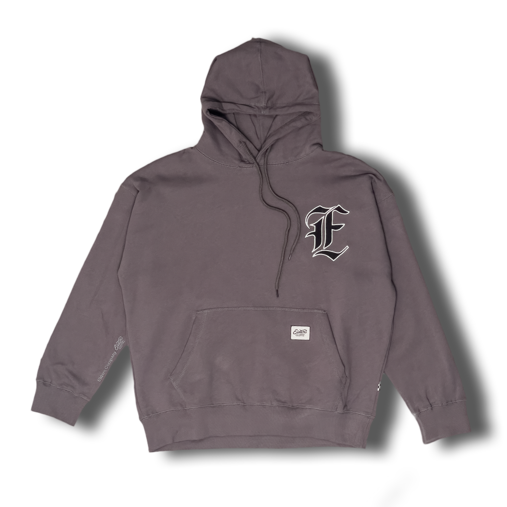 Hoodie Fleece "Cult" Stone Gray