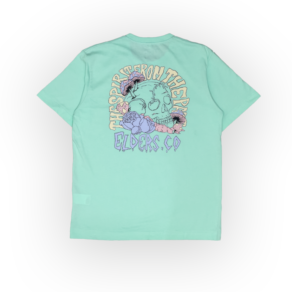 Kaos Lengan Pendek "Skull Mushroom" - Mint