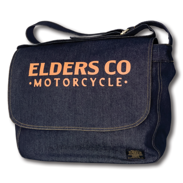 Denim Sling Bag "Orange print"