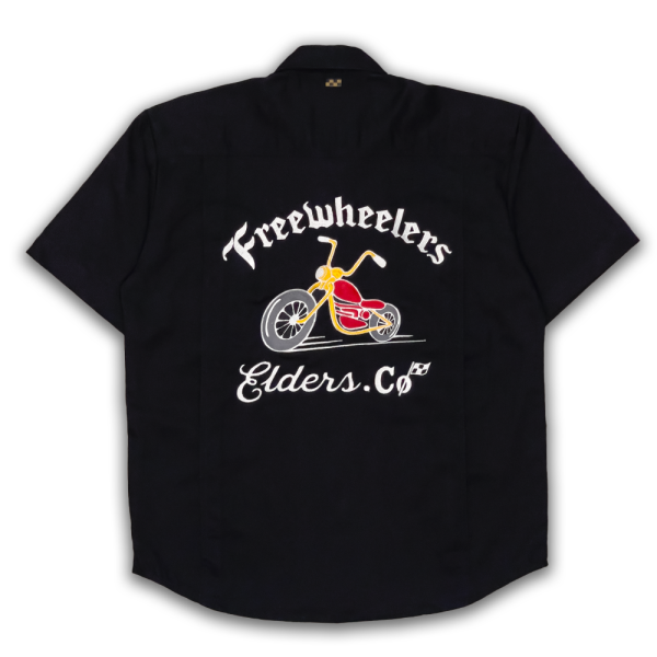 Bowling Shirt "Free Wheel" Black
