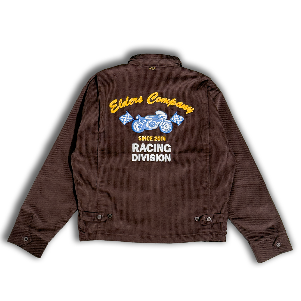 Work Jacket Corduroy "Racing Division” Dark Brown