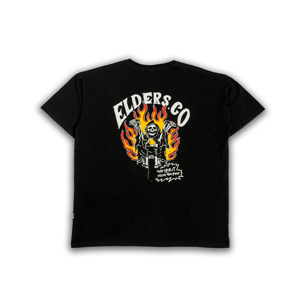 Kaos Lengan Pendek "Chopper Death" - Hitam