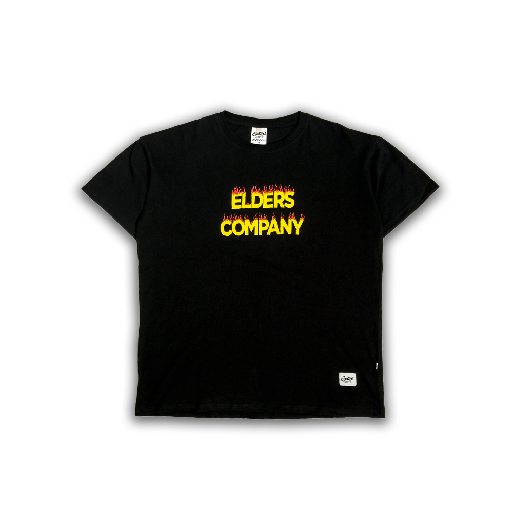 Kaos Lengan Pendek "Flame" - Hitam