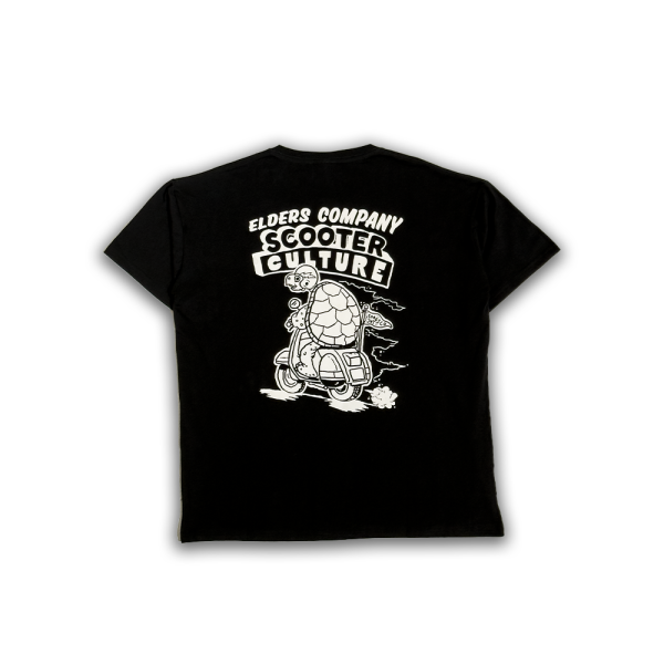 Kaos Lengan Pendek "Scooter Culture" - Hitam