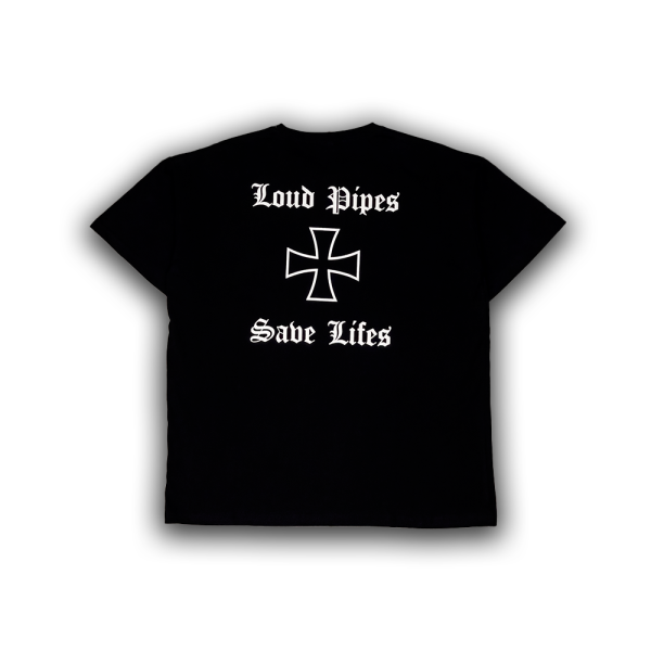 Kaos Lengan Pendek "Loud Pipe 2" - Hitam