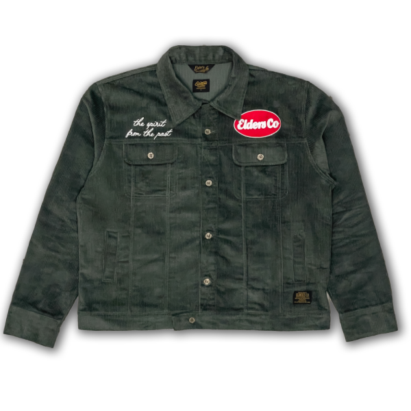Trucker Jacket Corduroy "Elders MC" Green