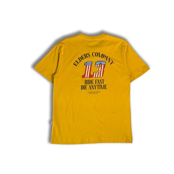 Kaos Lengan Pendek "Ride Fast" - Mustard