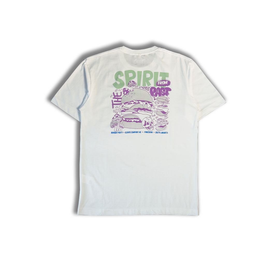 Kaos Lengan Pendek "Burger Party" - White